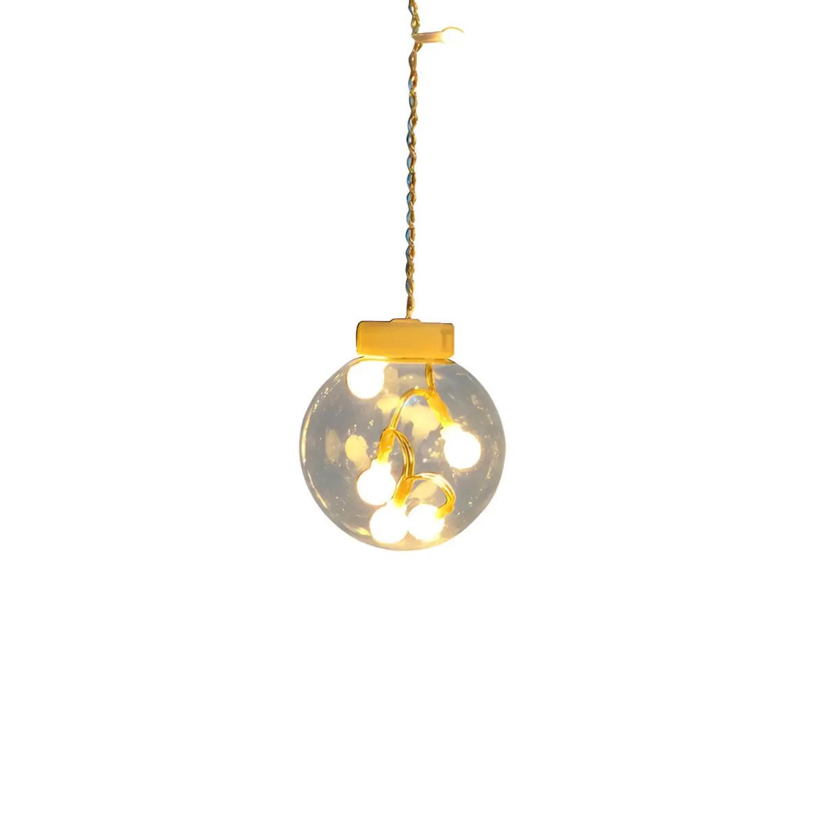 Solar-Powered Clear Acrylic Wishing Ball String Lights – Warm & Multi-Color LED