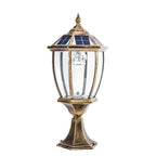 Solar-Powered Outdoor Table Lamp with LED Light – Metal & Glass Design