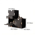 Solid Ash Wood Cabinets with Mirrored Insets and Lift-Top Hidden Storage Dimensions