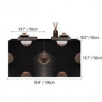 Solid Ash Wood Cabinets with Mirrored Insets and Lift-Top Hidden Storage Dimensions