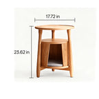Solid Cherry Wood Cat Hideaway Side Table With Japandi Tray Top