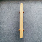 Solid Kashiwa Wood Narrow Bench with Natural Edge & A-Frame Legs
