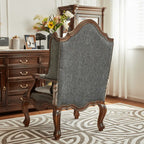 Solid Mahogany Lounge Chair with Sculptural Carved Legs and Oil-Waxed Leather