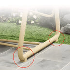 Solid Metal Frame Outdoor Swing Bench with Woven PE Rattan Seat