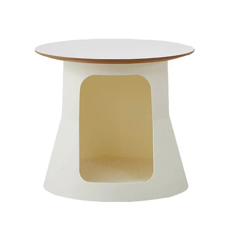 Solid Oak Cat Coffee Table With Cozy Hideaway and Sculptural Base