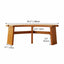 Solid Oak Crescent Bench with Double-Curve Silhouette and Sculptural Legs Dimensions