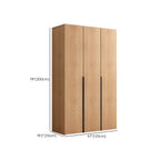 Solid Oak Minimalist Wardrobe Armoire With Shelves and Rod Dimensions