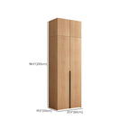 Solid Oak Minimalist Wardrobe Armoire With Shelves and Rod Dimensions
