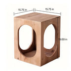Solid Pine Cat Nightstand With Hidden Bed and Arched Entry