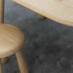 Solid Pine Kids Writing Desk with Matching Chair – Oval Top, Natural Finish