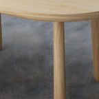 Solid Pine Kids Writing Desk with Matching Chair – Oval Top, Natural Finish