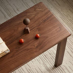 Solid Walnut Bench with Clean Lines for Modern Living Spaces