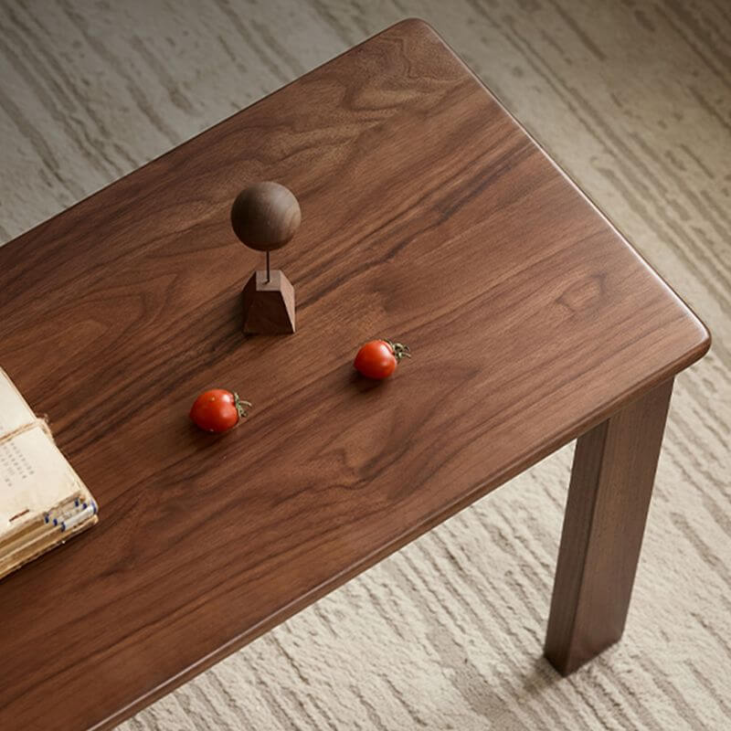 Solid Walnut Bench with Clean Lines for Modern Living Spaces