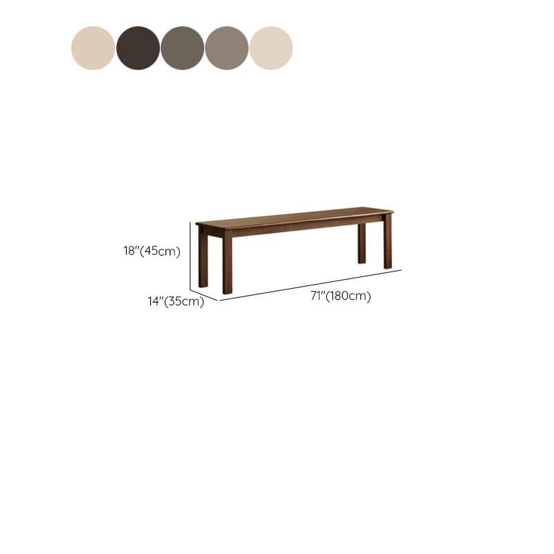Solid Walnut Bench with Clean Lines for Modern Living Spaces Dimensions