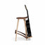Solid Walnut Guitar Chair with Integrated Instrument Rest, Sculptural Seat