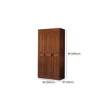 Solid Walnut Traditional Wardrobe Armoire With Shelves And Rod Dimensions