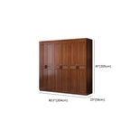 Solid Walnut Traditional Wardrobe Armoire With Shelves And Rod Dimensions