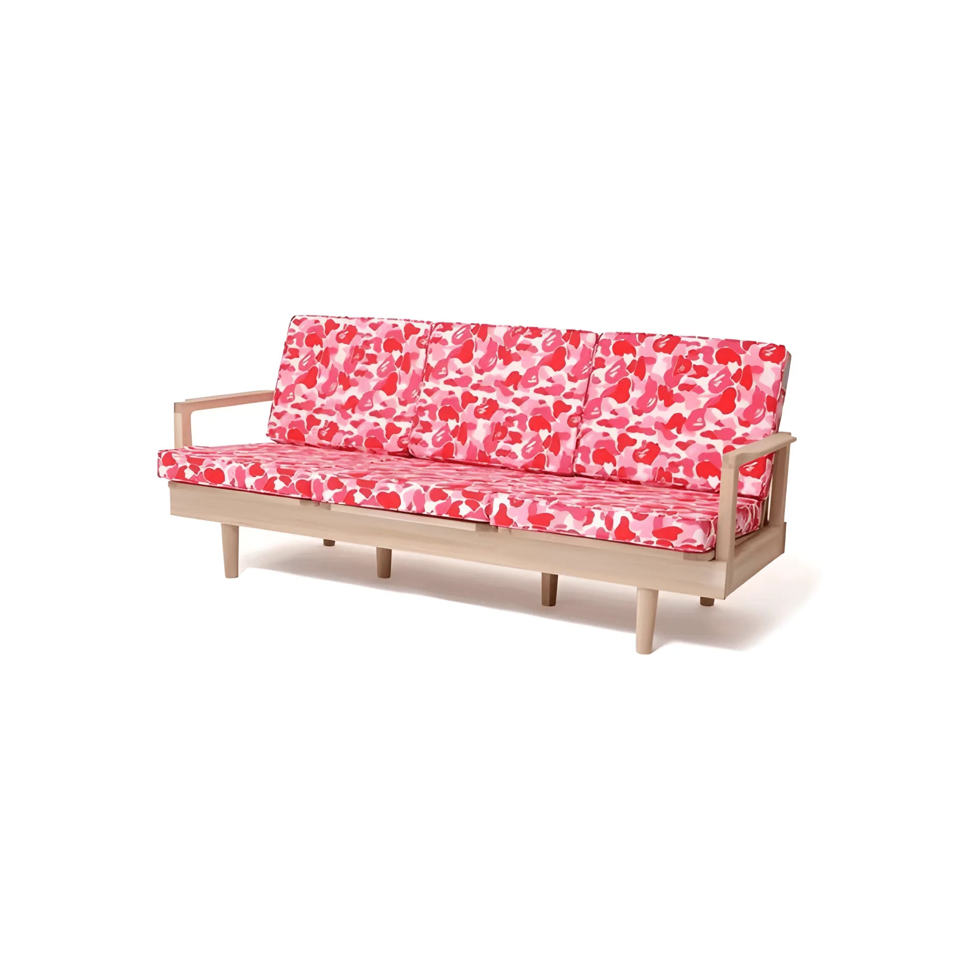 Solid Wood Camo Sofa Series With Washable Canvas for Home and Studio