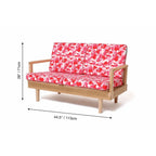 Solid Wood Camo Sofa Series With Washable Canvas for Home and Studio Dimensions