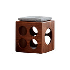 Solid Wood Cat Cube Stool and Side Table for Japandi Living