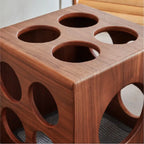 Solid Wood Cat Cube Stool and Side Table for Japandi Living