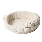 Solid Wood Cat House Side Table With Japandi Rounded Design