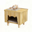Solid Wood Cat Ottoman Side Table With Minimalist Cozy Nook