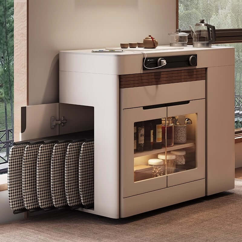 Solid Wood Compact Kitchen Island Table With Storage Secondary image