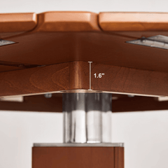 Solid Wood Convertible Foldable Dining Table, Square to Round