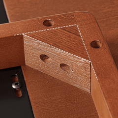 Solid Wood Convertible Foldable Dining Table, Square to Round