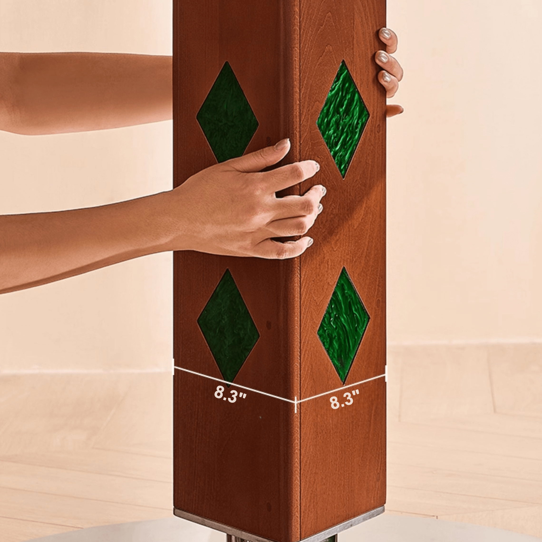 Solid Wood Convertible Foldable Dining Table, Square to Round