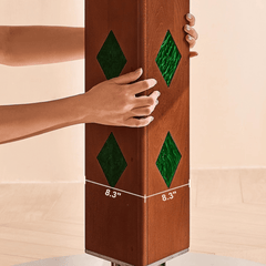 Solid Wood Convertible Foldable Dining Table, Square to Round