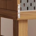 Solid Wood Corner Space-Saving Office Desk With Open Shelves
