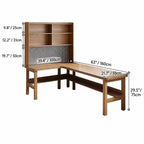 Solid Wood Corner Space-Saving Office Desk With Open Shelves