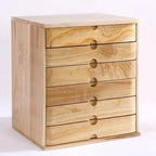 Solid Wood Desk Filing Cabinet Series with Mid-Century Storage