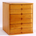 Solid Wood Desk Filing Cabinet Series with Mid-Century Storage
