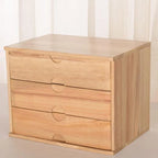 Solid Wood Desk Filing Cabinet Series with Mid-Century Storage