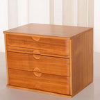 Solid Wood Desk Filing Cabinet Series with Mid-Century Storage