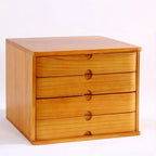Solid Wood Desk Filing Cabinet Series with Mid-Century Storage