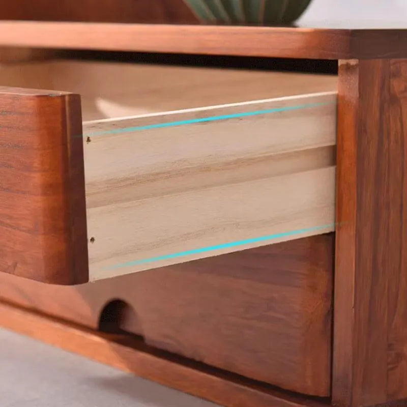 Solid Wood Desk Filing Cabinet Series with Mid-Century Storage