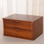 Solid Wood Desk Filing Cabinet Series with Mid-Century Storage