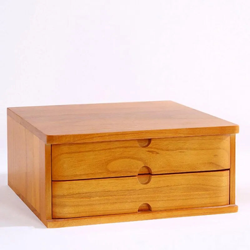 Solid Wood Desk Filing Cabinet Series with Mid-Century Storage