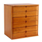 Solid Wood Desk Filing Cabinet Series with Mid-Century Storage