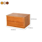 Solid Wood Desk Filing Cabinet Series with Mid-Century Storage Dimensions
