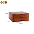 Solid Wood Desk Filing Cabinet Series with Mid-Century Storage Dimensions