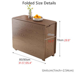 Solid Wood Dining Set - Walnut, 55in Table + 4 Chairs