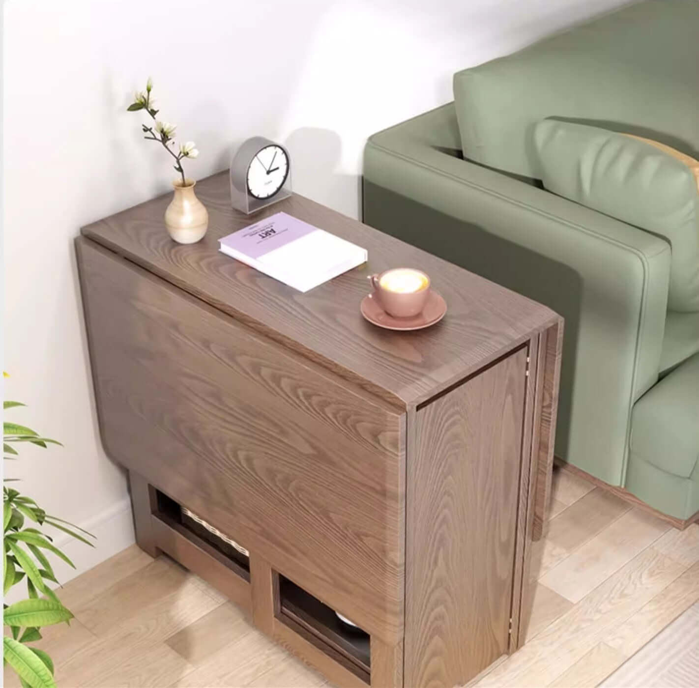 Massivholz-Esstischgarnitur - Walnuss, 140cm Tisch + 4 Stühle Zweitbild