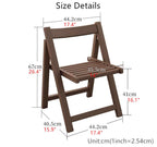 Solid Wood Dining Set - Walnut, 55in Table + 4 Chairs