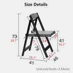 Solid Wood Dining Set With Folding Table & Chairs