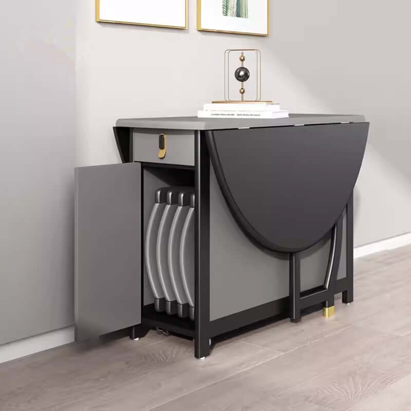 Solid Wood Dining Set With Folding Table & Chairs Secondary image